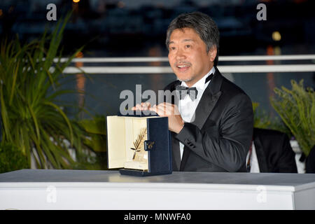 CANNES, FRANCE. May 19, 2018: Hirokazu Koreeda at the photocall for 'Award Winners' at the 71st Festival de Cannes Picture: Sarah Stewart Stock Photo
