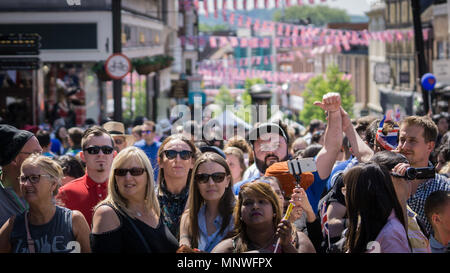 Windsor, UK. 19th May 2018. A general view of the preocession route during the wedding ceremony. Prince Henry Charles Albert David of Wales marries Ms. Meghan Markle in a service at St George's Chapel inside the grounds of Windsor Castle. Credit: SOPA Images Limited/Alamy Live News Stock Photo