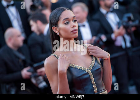 CANNES, FRANCE - MAY 19: Laura Harrier attend at the Closing Ceremony & screening of 'The Man Who Killed Don Quixote' during the 71st annual Cannes Film Festival at Palais des Festivals on May May 19, 2018 in Cannes, France Credit: BTWImages/Alamy Live News Live News Stock Photo