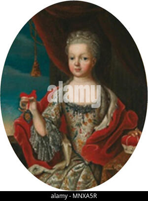 .  English: Portrait of the archduchess Maria Josepha of Austria (1699-1757) . 18th century.   1121 Silvestre, circle of - Archduchess Maria Josepha of Austria Stock Photo