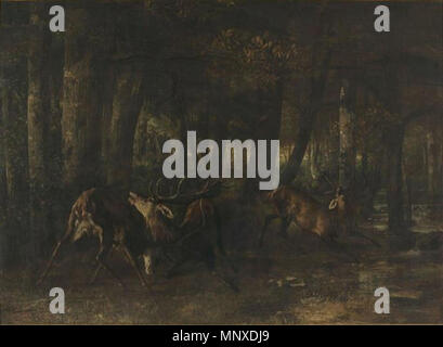 Spring Rut The Battle of the Stags 1861 Gustave Courbet Stock Photo - Alamy