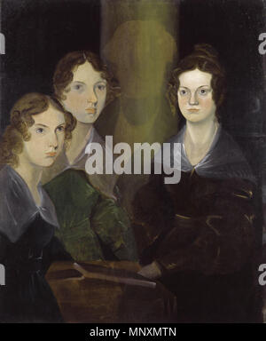 1170 The Brontë Sisters by Patrick Branwell Brontë restored Stock Photo