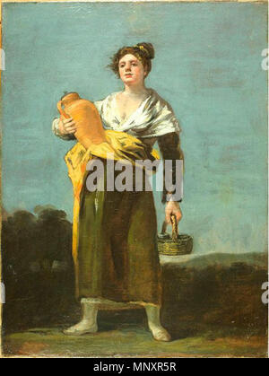 Spanish: La aguadora The Water Carrier   circa 1808-1812.   1182 The Water Carrier by Goya Stock Photo
