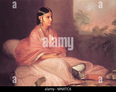 . 'An Indian Lady (Indian bibi Jemdanee)' . 1787.   1188 Thomas Hickey - 'An Indian Lady (Indian bibi Jemdanee)' Stock Photo