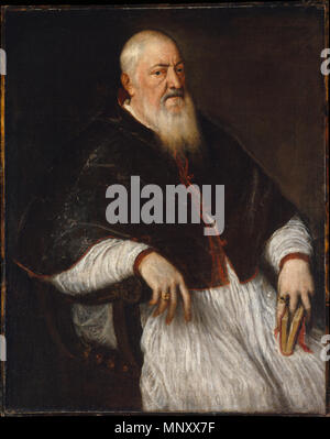 Filippo Archinto (born about 1500, died 1558), Archbishop of Milan   mid-1550s.   1197 Tizian 113 Stock Photo
