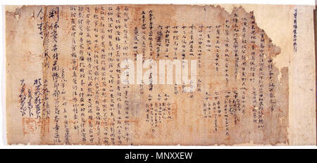 日本語: 東大寺文書 延喜8年（908）の年号のある当館最古の文書 明治21