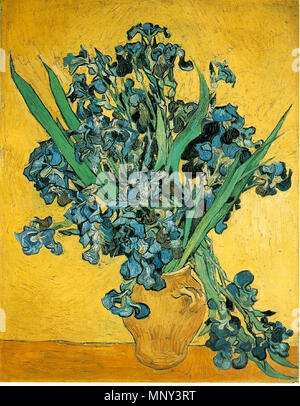 Irises .  English: Vincent van Gogh: Irises (1890). Русский: Винсент Ван Гог, «Ирисы» (1890 год). Українська: Вінсент ван Гог, «Ірис» (1890). . 1890.   1223 VanGogh-Irises 3 Stock Photo