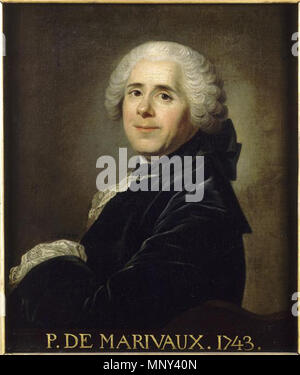 Portrait of Pierre Carlet de Chamblain de Marivaux (1688-1763)   1743.   1224 Van Loo Pierre Carlet de Chamblain de Marivaux Stock Photo