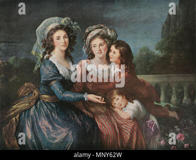 1236 Vigée-Lebrun - The Marquise de Pezay (or Pezé) and the Marquise de Rougé with her Sons, 1787, Washington D.C., National Gallery of Art Stock Photo