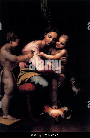 English: The Virgin and Child with the infant St John the Baptist ...