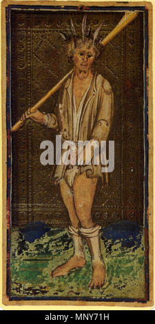 The Fool (tarot card), painted by Bonifacio Bembo, part of the