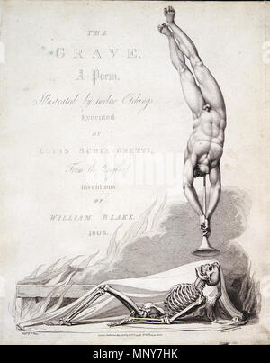 . English: Robert Blair, The Grave, object 2 (Bentley 435-1) Title Page . 30 January 2003, 11:31:42.   William Blake  (1757–1827)       Alternative names W. Blake; Uil'iam Bleik  Description British painter, poet, writer, theologian, collector and engraver  Date of birth/death 28 November 1757 12 August 1827  Location of birth/death Broadwick Street Charing Cross  Work location London  Authority control  : Q41513 VIAF: 54144439 ISNI: 0000 0001 2096 135X ULAN: 500012489 LCCN: n78095331 NLA: 35019221 WorldCat 1067 Robert Blair, The Grave, object 2 (Bentley 435-1) Title Page Stock Photo