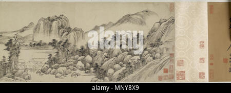 Wang Yuanqi [Wang Yuan-ch'i] (Chinese, 1642-1715). 'Free Spirits Among Streams and Mountains,' 1684. ink on paper. Walters Art Museum (35.198): Museum purchase with funds provided by the W. Alton Jones Foundation Acquisition Fund, 1994. 35.198 1250 Wang Yuanqi -Wang Yuan-ch'i- - Free Spirits Among Streams and Mountains - Walters 35198 - View B Stock Photo