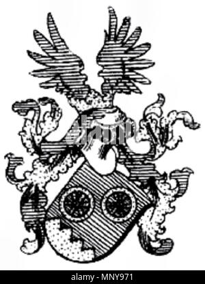 . Deutsch: Wappen der Ritter von Gaschin1586/Stammwappen . 1586/1899. Siebmacher 1251 Wappen der Ritter von Gaschin1586 Stock Photo