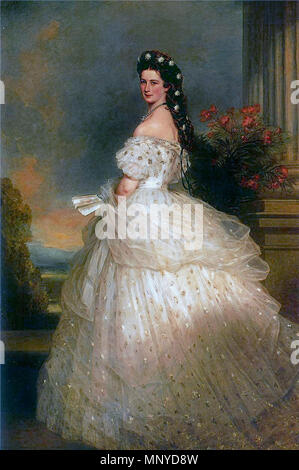 English: Empress Elisabeth of Austria in 1856 . 22 December