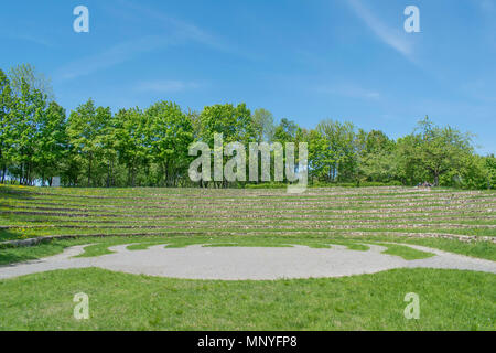 View to the stadium in ancient city Delphi Stock Photo