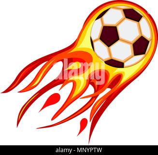 flaming soccer ball