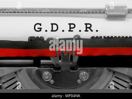 GDPR big text with dot that means General Data Protection Regulation is a regulation in EU law on data protection and privacy for all individuals with Stock Photo