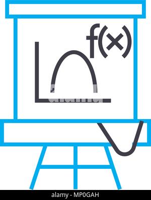 Mathematical problem linear icon. Math puzzle. Mental exercise ...