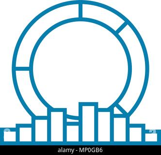 Analytical data linear icon concept. Analytical data line vector sign, symbol, illustration. Stock Vector