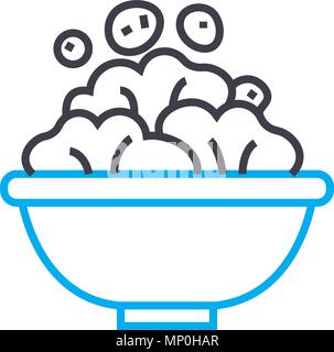 Cornflakes linear icon concept. Cornflakes line vector sign, symbol, illustration. Stock Vector
