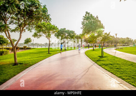 Jogging track in a park Dubai Stock Photo