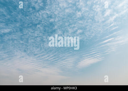 Blue sky with small clouds background Stock Photo