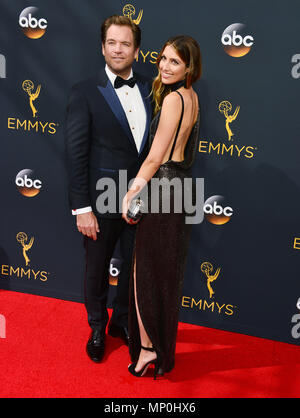 Michael Weatherly, Bojana Jankovic 238 at the 68th Emmy Awards 2016 at the Microsoft Theatre in Los Angeles. September 18, 2016.Michael Weatherly, Bojana Jankovic 238 ------------- Red Carpet Event, Vertical, USA, Film Industry, Celebrities,  Photography, Bestof, Arts Culture and Entertainment, Topix Celebrities fashion /  Vertical, Best of, Event in Hollywood Life - California,  Red Carpet and backstage, USA, Film Industry, Celebrities,  movie celebrities, TV celebrities, Music celebrities, Photography, Bestof, Arts Culture and Entertainment,  Topix, vertical,  family from from the year , 201 Stock Photo