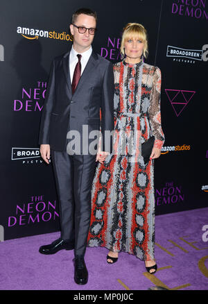 Nicolas Winding Refn, wife Liv Corfixen 040 at the premiere of Amazon's 'The Neon Demon' at the ArcLight Cinemas Cinerama Dome on June 14, 2016 in Hollywood, CANicolas Winding Refn, wife Liv Corfixen 040 ------------- Red Carpet Event, Vertical, USA, Film Industry, Celebrities,  Photography, Bestof, Arts Culture and Entertainment, Topix Celebrities fashion /  Vertical, Best of, Event in Hollywood Life - California,  Red Carpet and backstage, USA, Film Industry, Celebrities,  movie celebrities, TV celebrities, Music celebrities, Photography, Bestof, Arts Culture and Entertainment,  Topix, verti Stock Photo