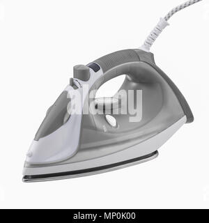 modern steam iron on white background Stock Photo