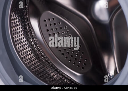 drum washing machine, close-up Stock Photo
