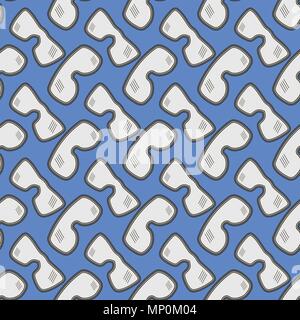 Different Winter Ski Goggles Seamless Pattern Stock Vector