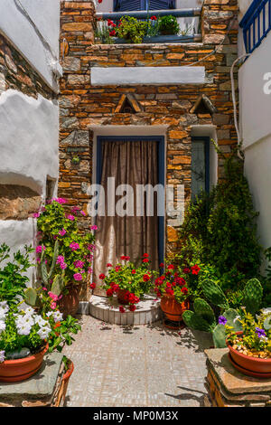 Traditional house in Kythnos cycladic island in Greece Stock Photo
