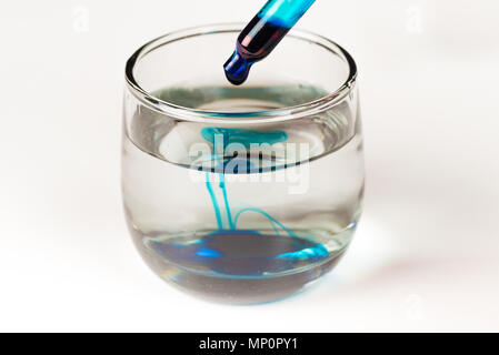 Testing dyes in laboratory condition Stock Photo