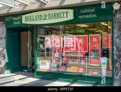 Holland & Barrett shop window display within a Westfield shopping mall ...