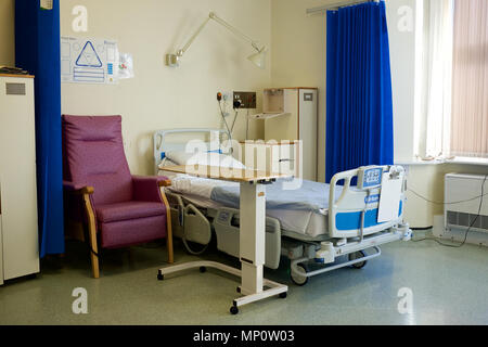 Empty hospital beds. Stock Photo