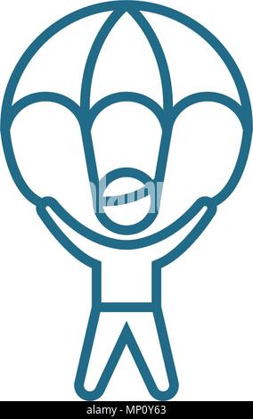 Extreme approach linear icon concept. Extreme approach line vector sign, symbol, illustration. Stock Vector