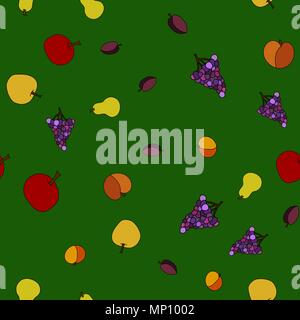 hand drawn vector fruit seamless pattern Stock Vector