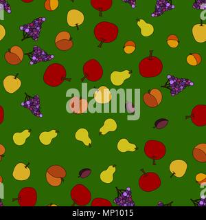 hand drawn vector fruit seamless pattern Stock Vector