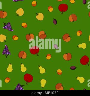 hand drawn vector fruit seamless pattern Stock Vector
