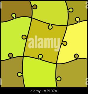 abstract colored puzzle background - green and brown Stock Vector