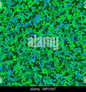 abstract vector chaotic spotted seamless pattern - green dna blue Stock Vector
