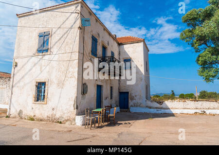 Traditional house at mitata village in Kythera island in Greece Stock Photo