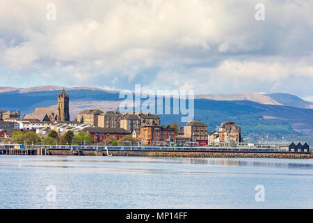 The pier and bay at Gourock Scotland Stock Photo - Alamy