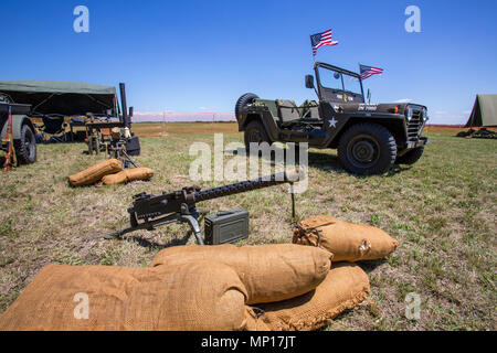 WWII Army Jeep at the Central Texas Airshow Stock Photo