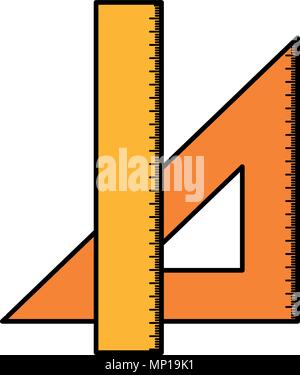 triangular geometric rules school Stock Vector