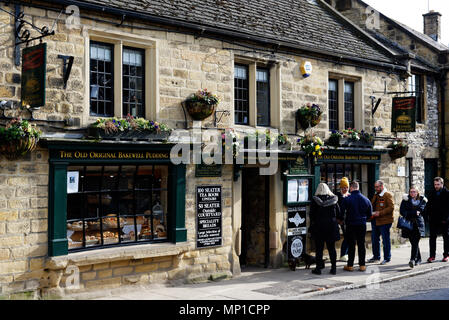The Old Original Bakewell Pudding Shop in Bakewell, Derbyshire, England Stock Photo