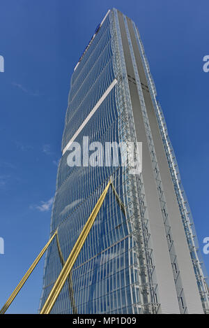 General view of Il Dritto (Allianz Tower), part of CityLife complex, by Arata Isozaki and Andrea Maffei, Milan, Italy Stock Photo