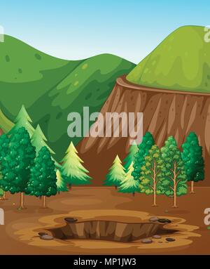 A Big Hole the Ground illustration Stock Vector Image & Art - Alamy