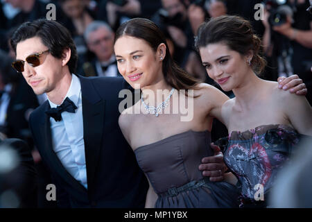 CANNES, FRANCE - MAY 19: Adam Driver, Olga Kurylenko and Joana Ribeiro attend at the Closing Ceremony & screening of 'The Man Who Killed Don Quixote' during the 71st annual Cannes Film Festival at Palais des Festivals on May May 19, 2018 in Cannes, France Credit: BTWImages/Alamy Live News Stock Photo